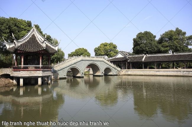 file tranh nghe thuat ho nuoc dep nhu tranh ve